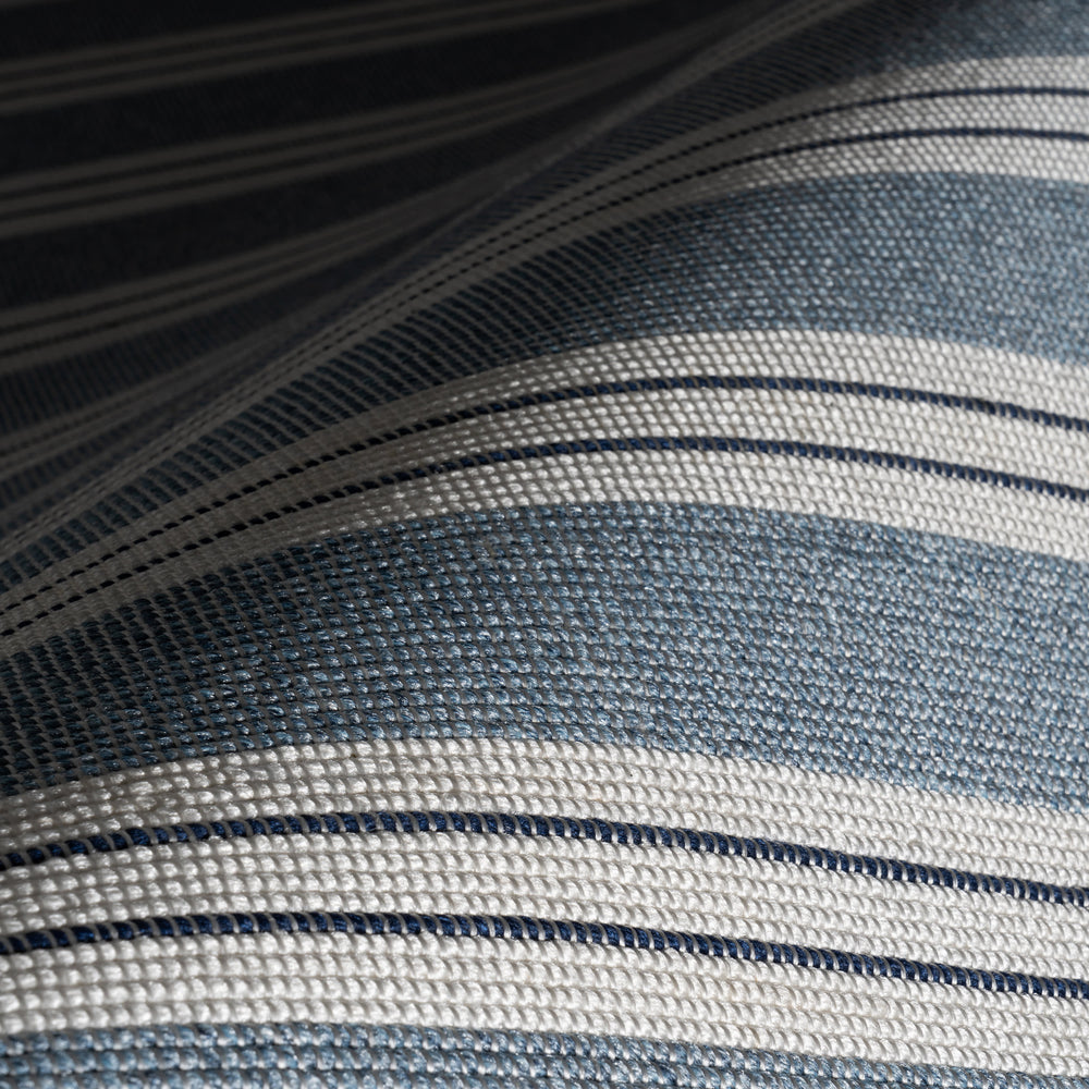 Meredith Wide Striped Indoor/Outdoor Custom Rug | Blue