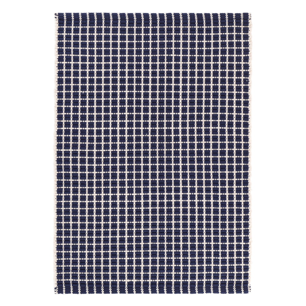 Gridiron Handwoven Indoor/Outdoor Rug | Navy