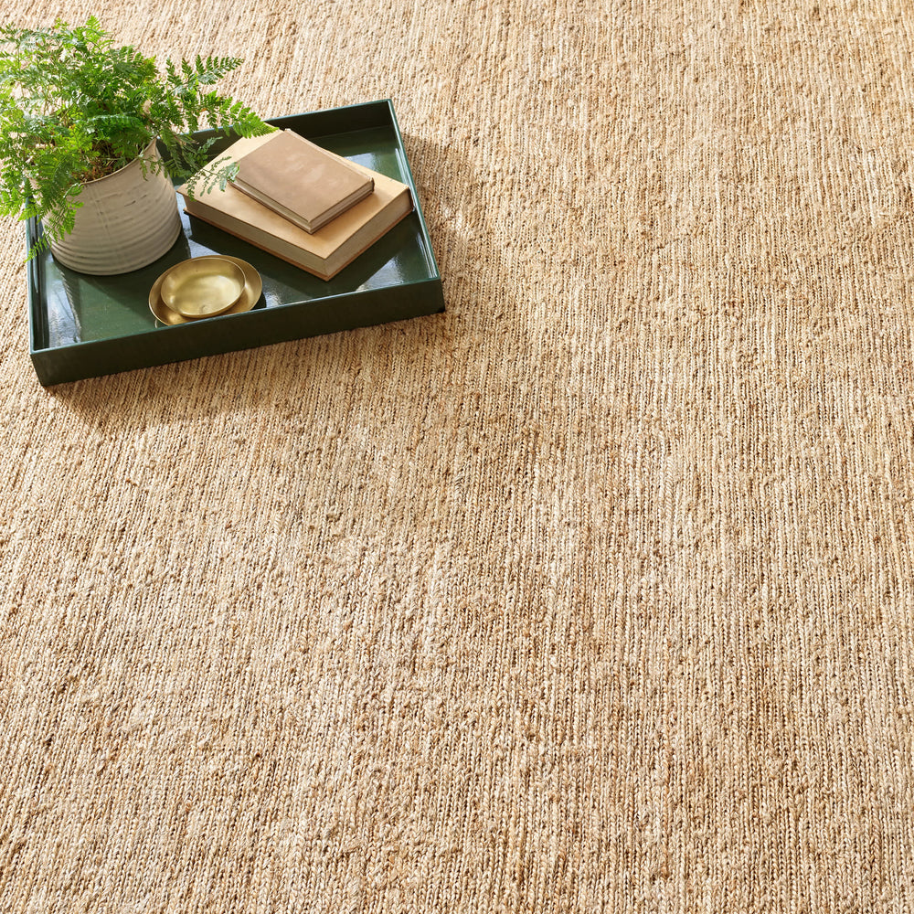 Willa Braided Woven Hemp Custom Rug | Natural