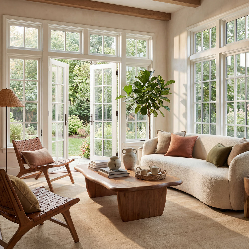 Iania Modern Solid Rug | Ivory