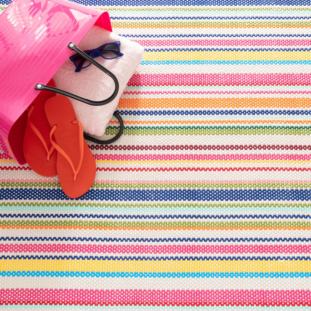 Summer Stripe Handwoven Indoor/Outdoor Rug | Multi
