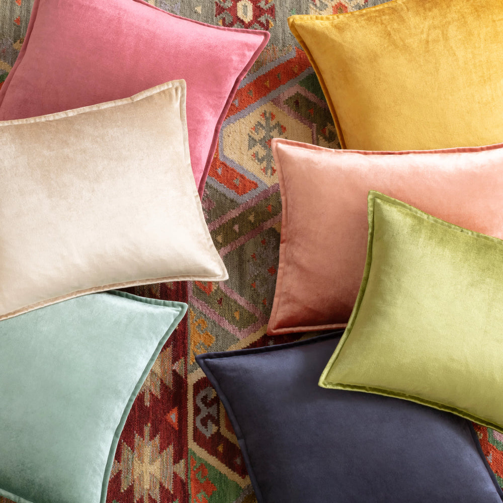 Panne Velvet Decorative Pillow Cover | Champagne