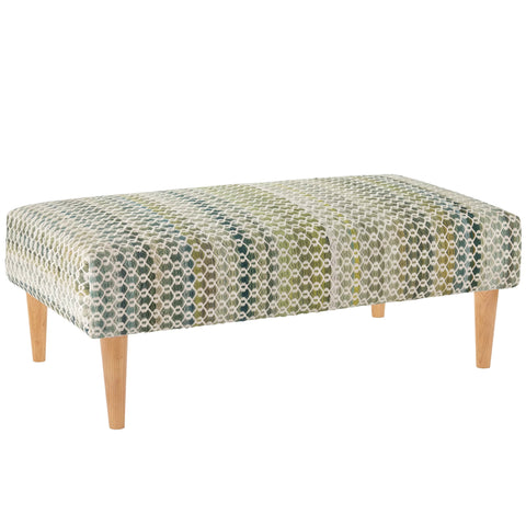 Poppy Rug Ottoman | Moss