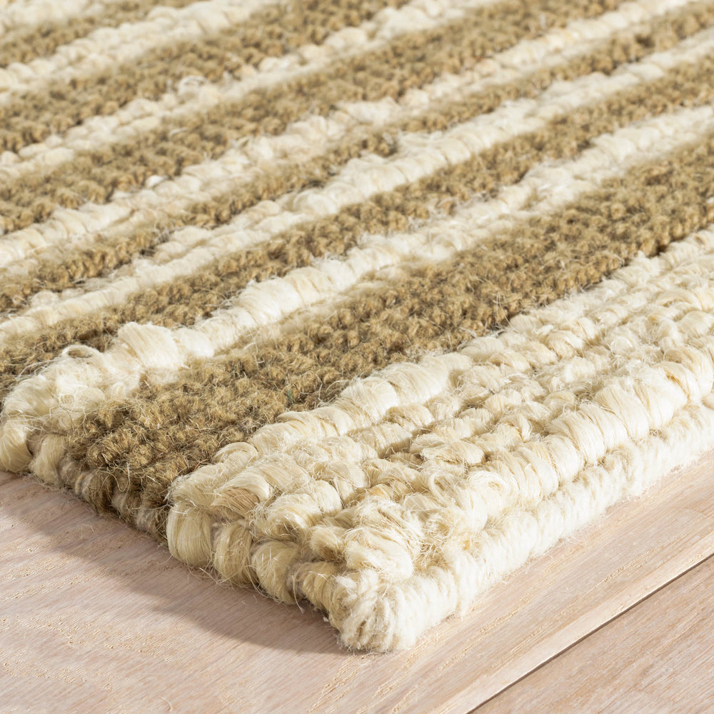 Calder Stripe Handwoven Jute Rug | Kelp