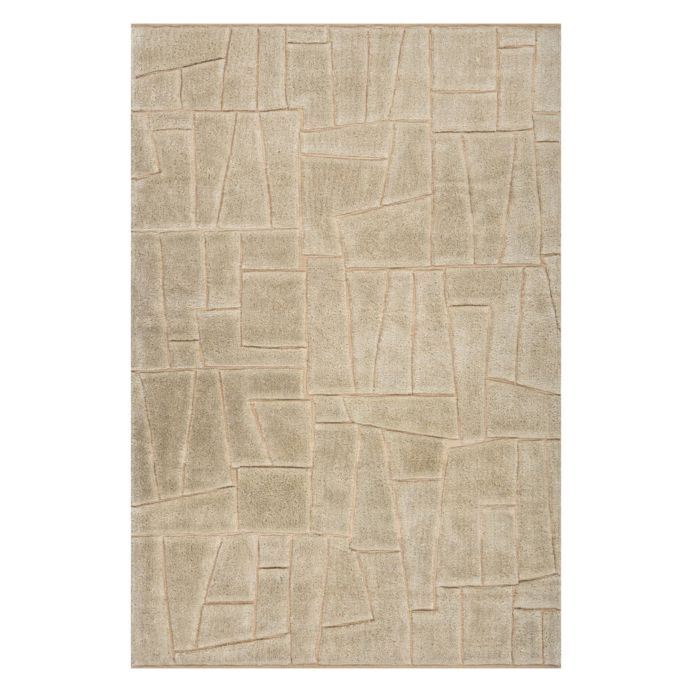 Drela Abstract Bohemian Rug | Ivory