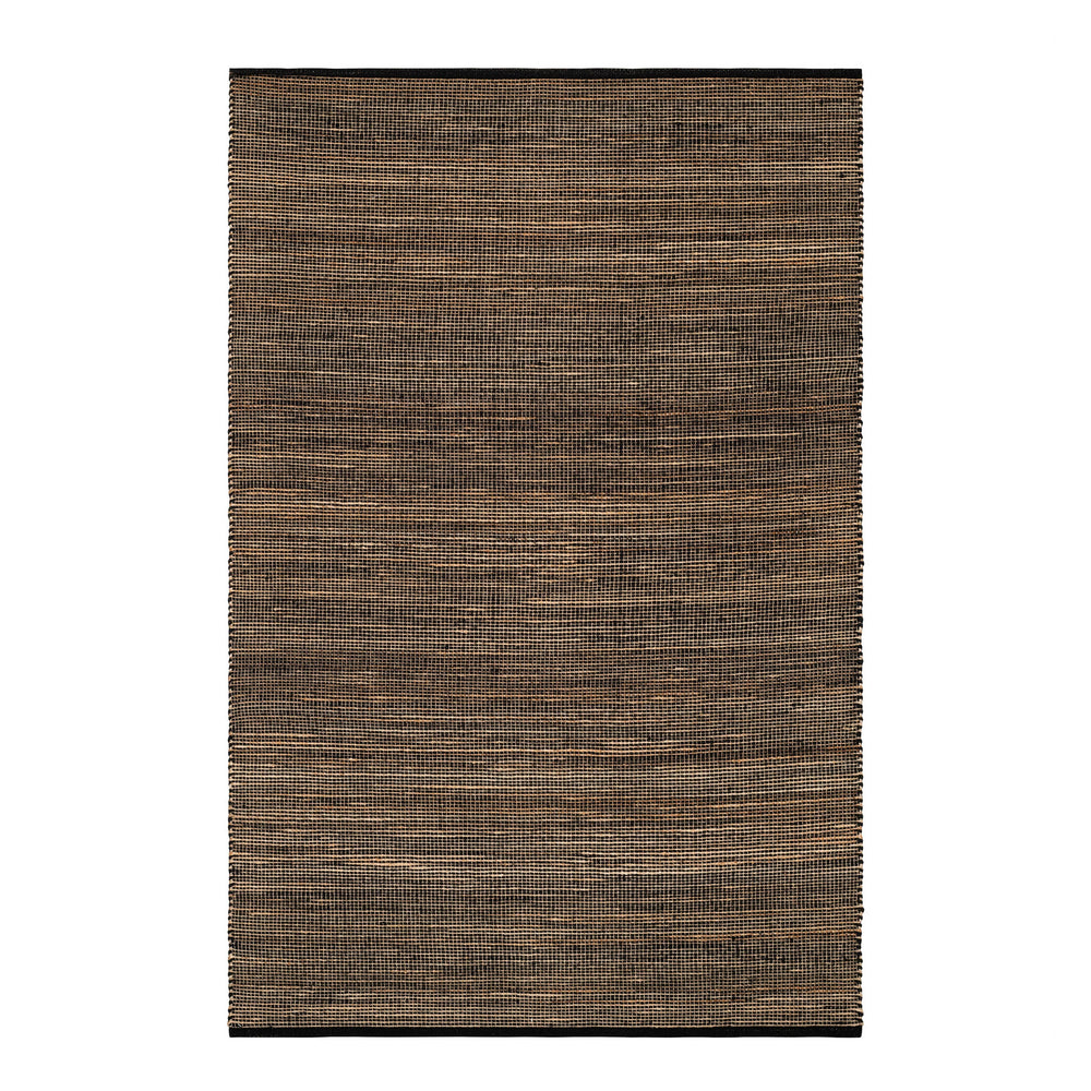 Seed Handwoven Jute Rug | Black/Natural