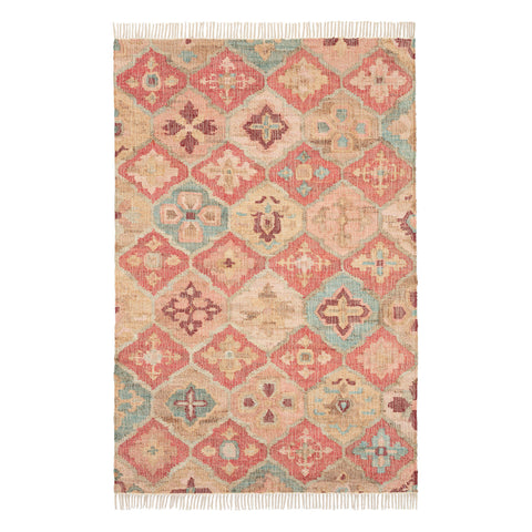 Pali Handwoven Jute Rug | Terracotta