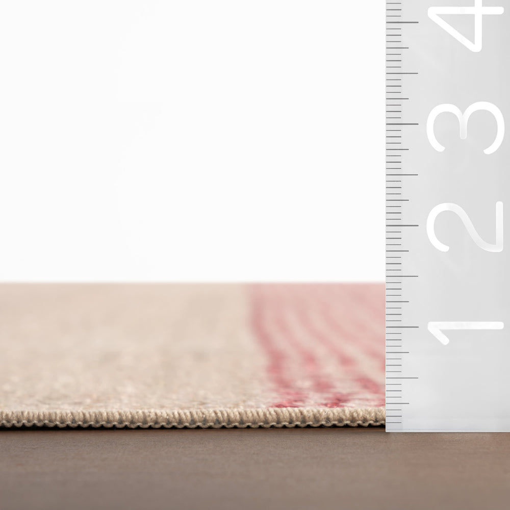 Noa Modern Striped Washable Rug | Multicolor