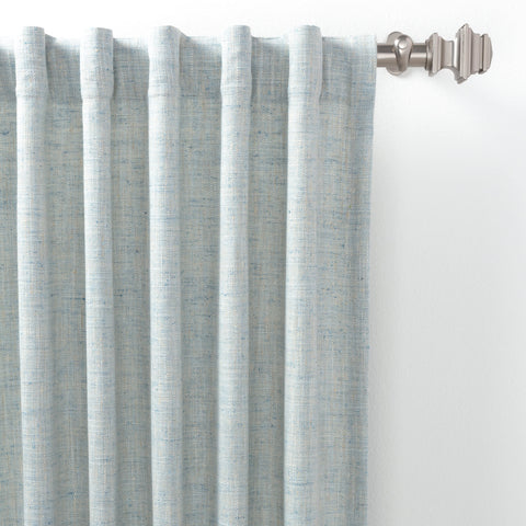 Greylock Soft Blue Curtain Panel | Soft Blue Indoor/Outdoor