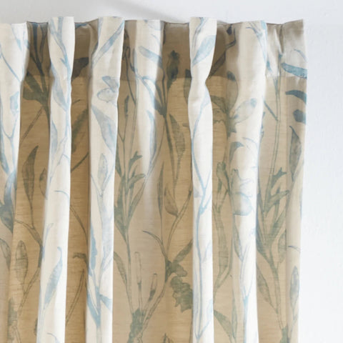 Margot Linen Curtain Panel | Pewter Blue