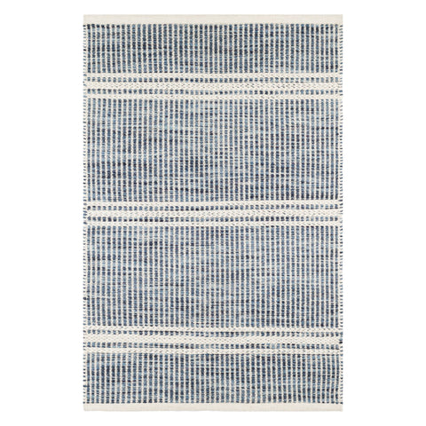 Malta Handwoven Wool Rug | Blue