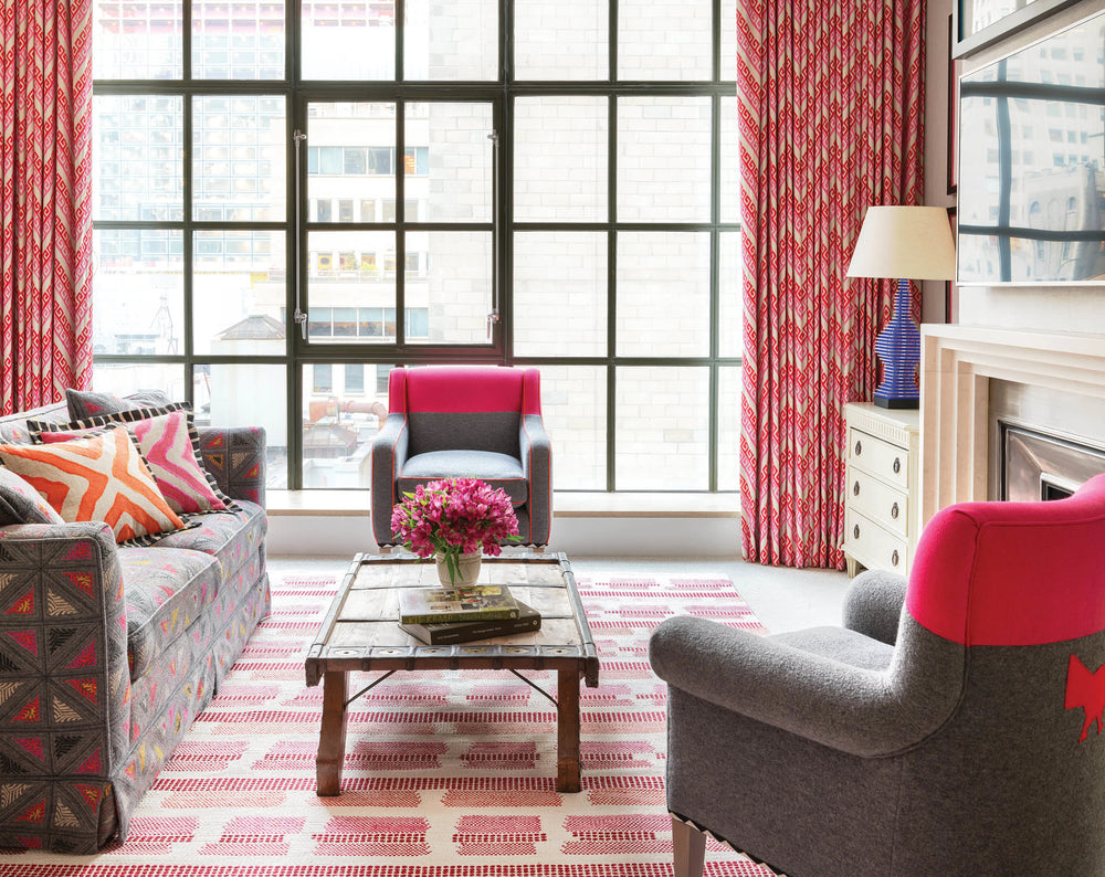 Tread Lightly Handwoven Cotton Rug | Pink
