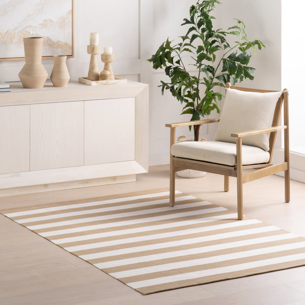 Banks Stripe Handwoven Indoor/Outdoor Rug | Khaki