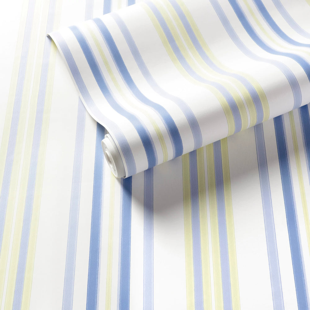 Chloe Stripe Wallpaper | Sky/Blue