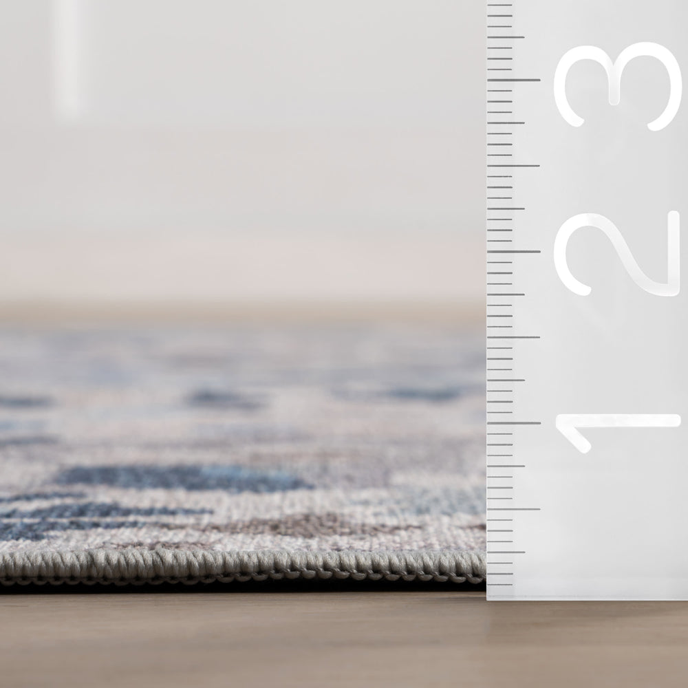 Ines Machine Washable Rug | Blue