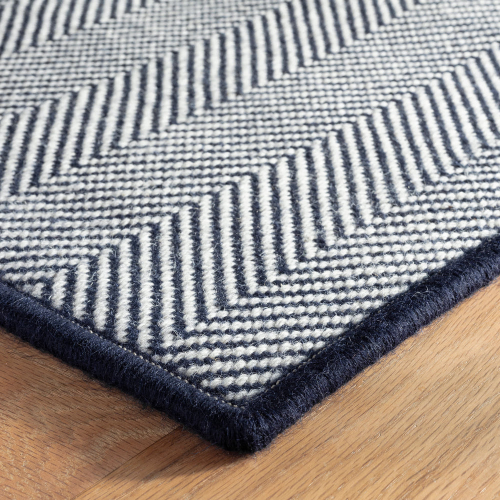 Batiste Woven Wool Custom Rug | Navy