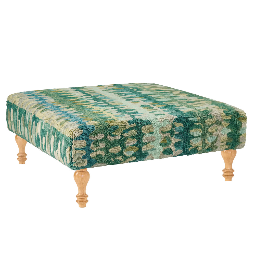Paint Chip Rug Ottoman | Moss