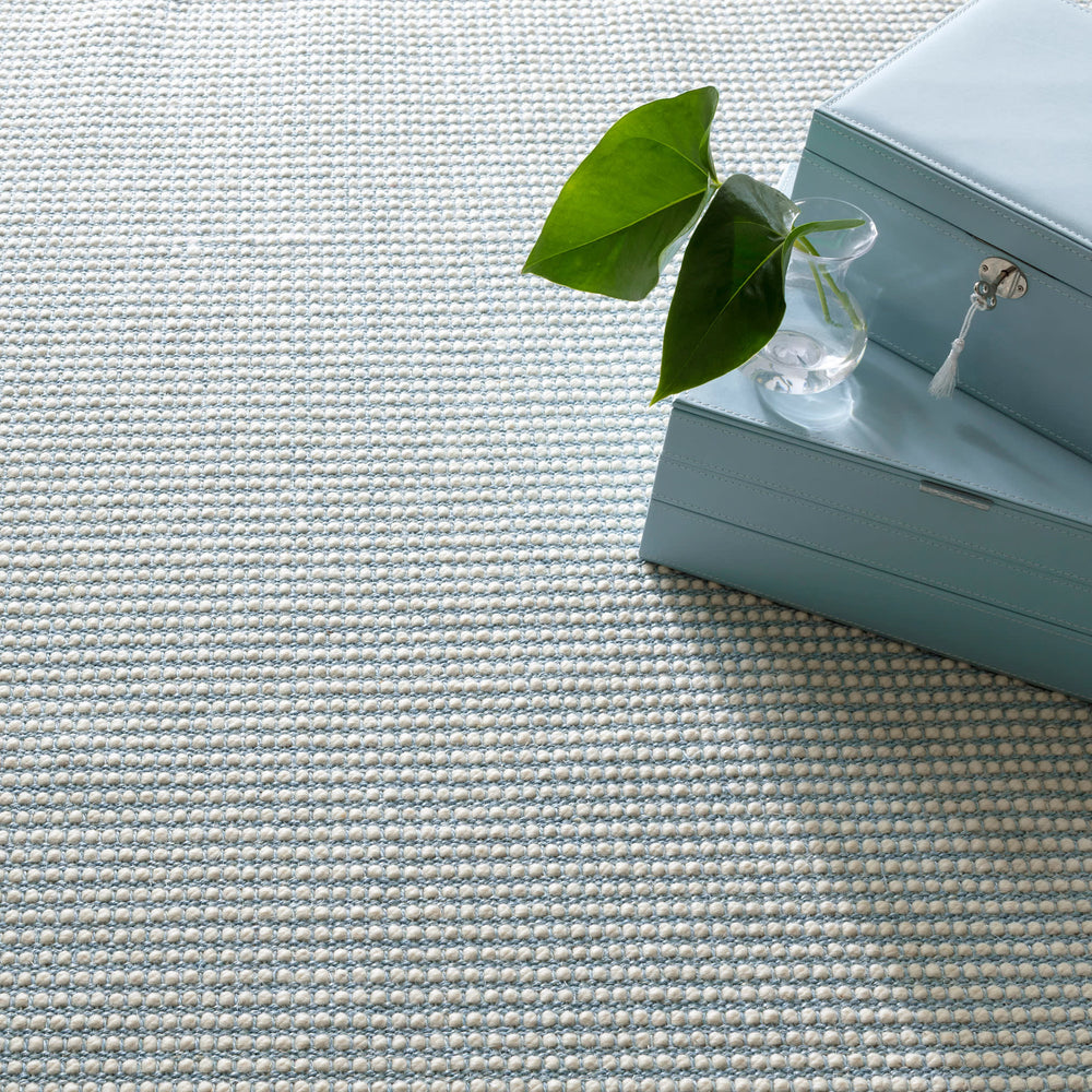 Pixel Woven Sisal/Wool Custom Rug | Sky
