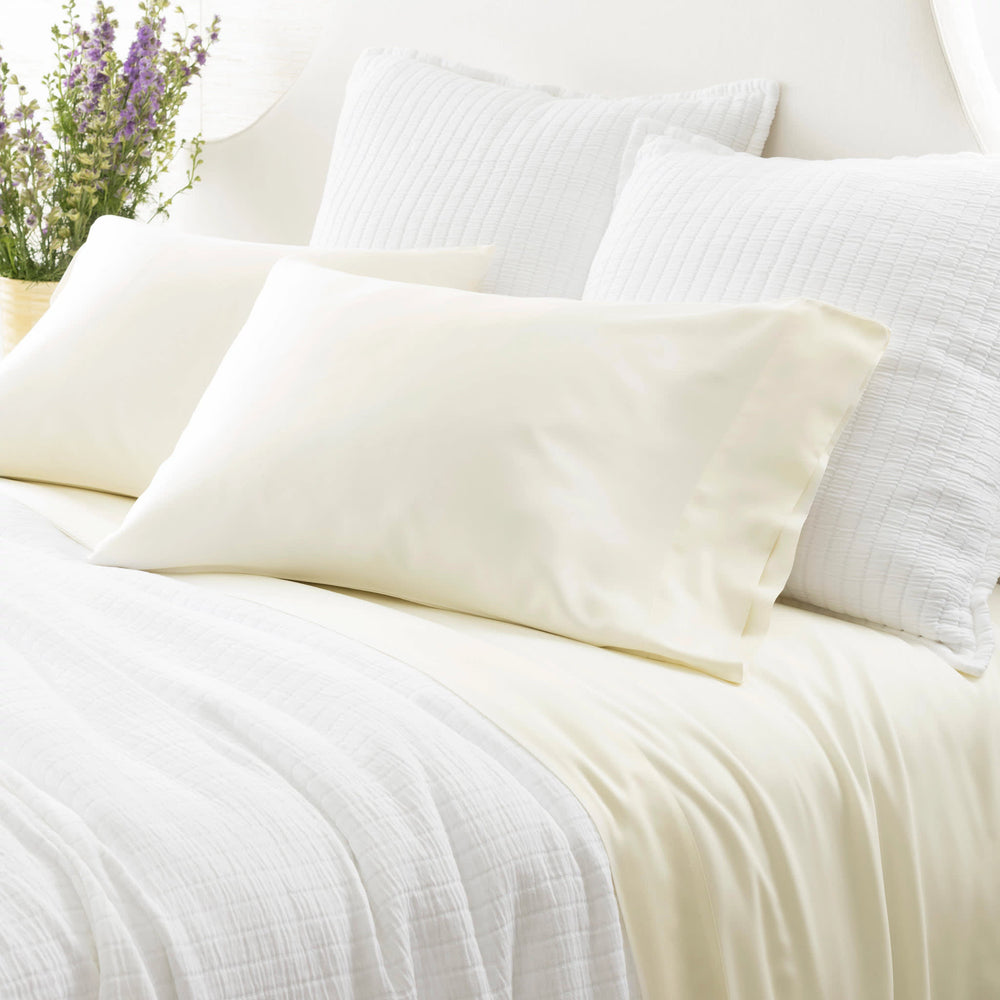 Silken Solid Pillowcases | Ivory
