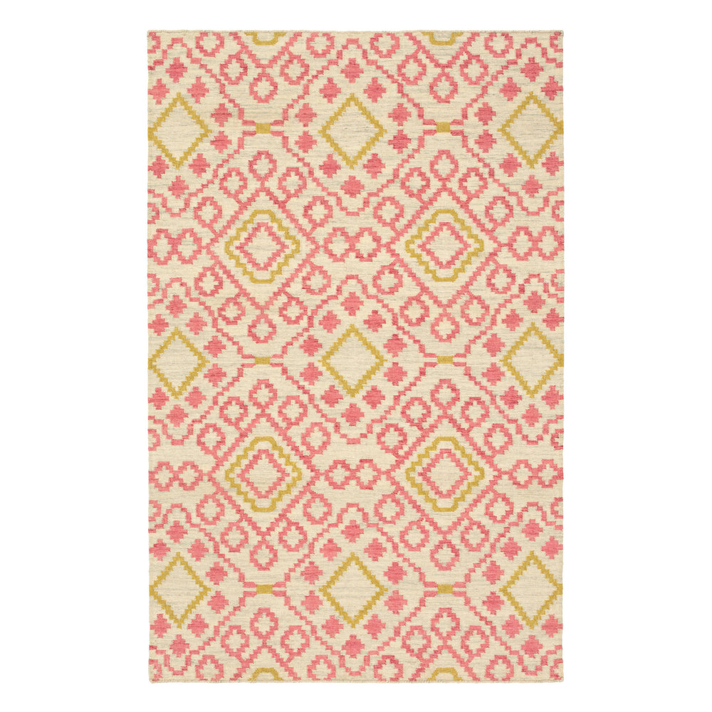 Jelly Roll Handwoven Wool Rug | Fuchsia