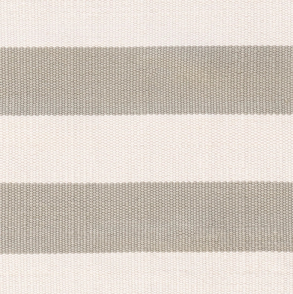 Catamaran Stripe Handwoven Indoor/Outdoor Rug Swatch | Platinum/Ivory