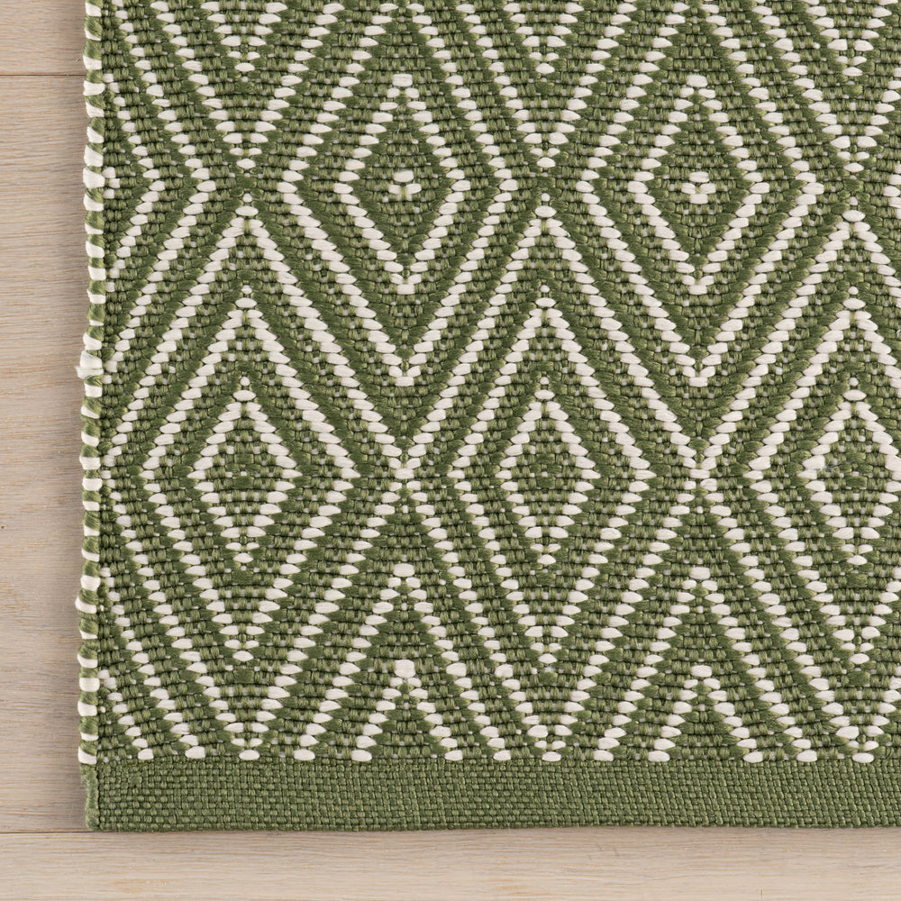 Diamond Handwoven Indoor/Outdoor Rug | Sage