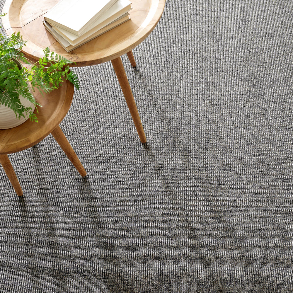 Russell Woven Indoor/Outdoor Custom Rug | Charcoal