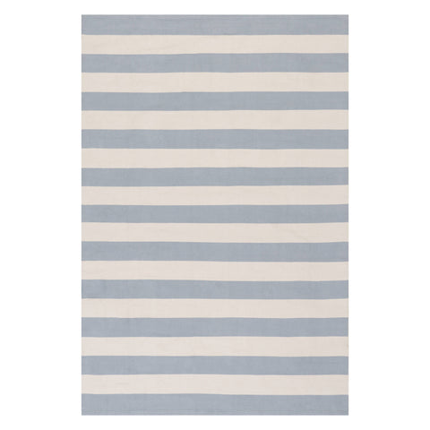 Banks Stripe Handwoven Indoor/Outdoor Rug | Swedish Blue