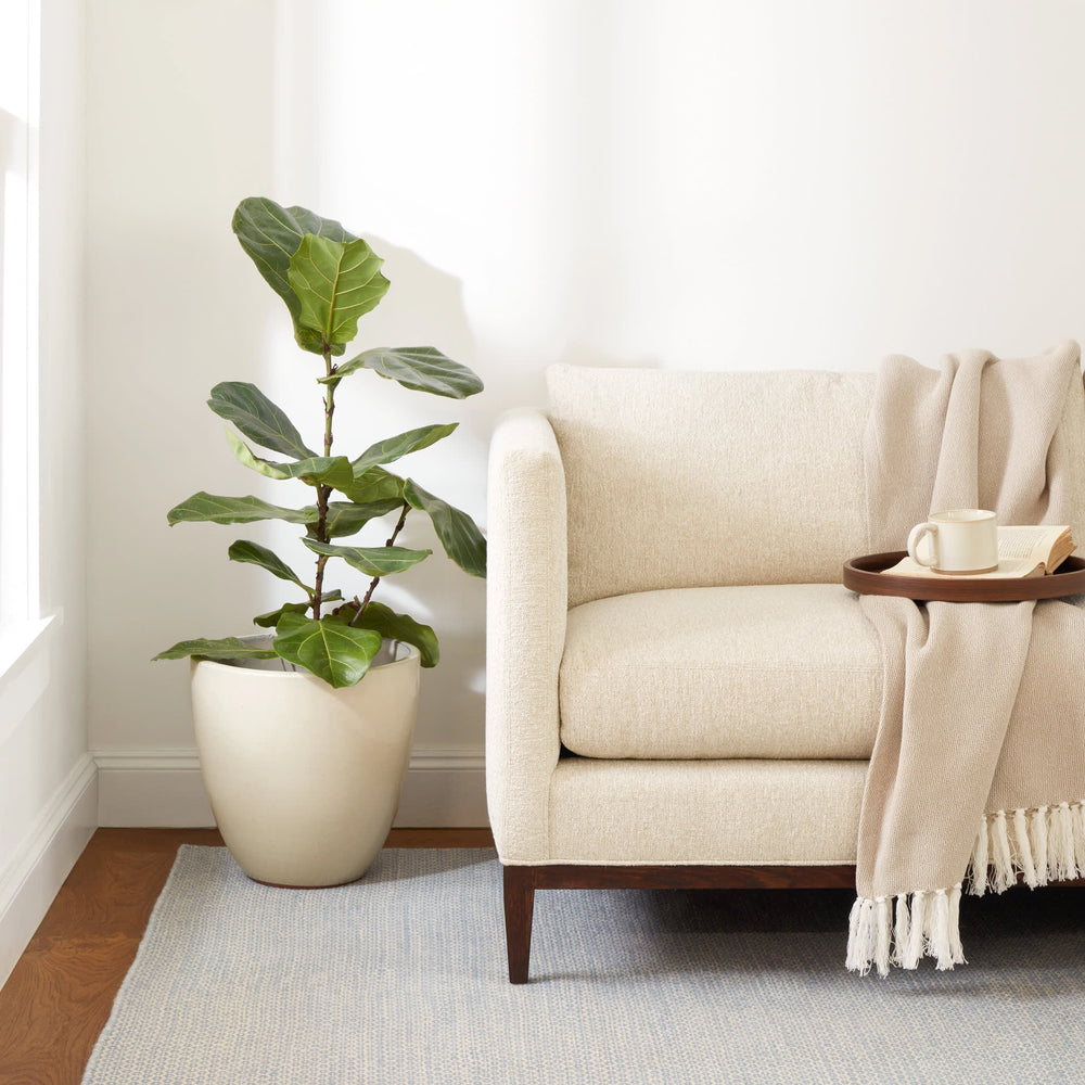 Honeycomb Handwoven Wool Rug | French Blue/Ivory