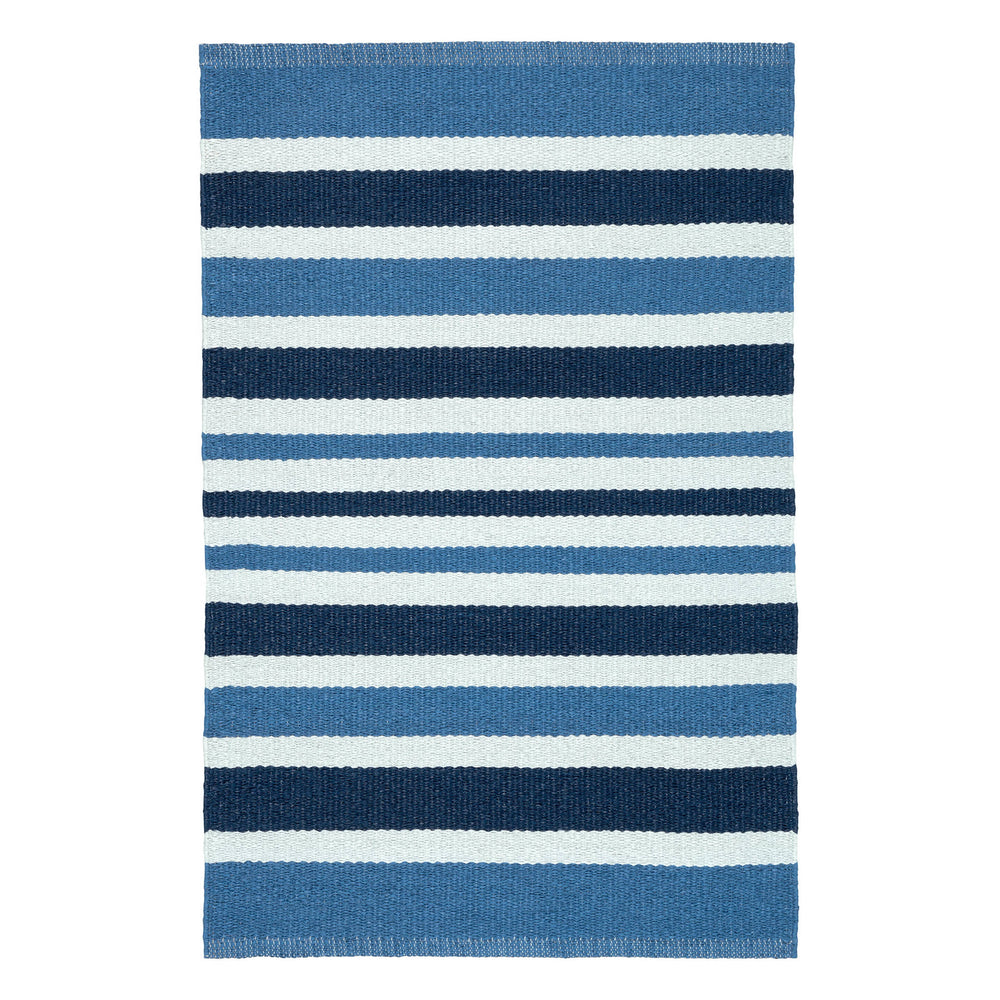 Charlie Stripe Handwoven Indoor/Outdoor Rug | Blue