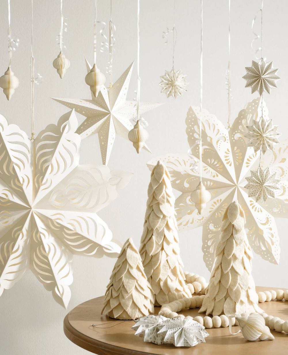 Felt Trees/Set of 3 | Ivory