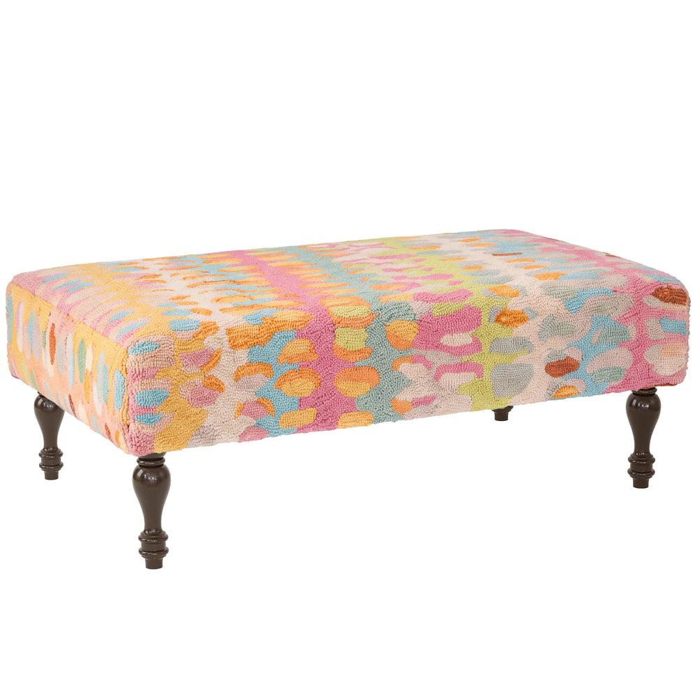 Paint Chip Rug Ottoman | Confetti