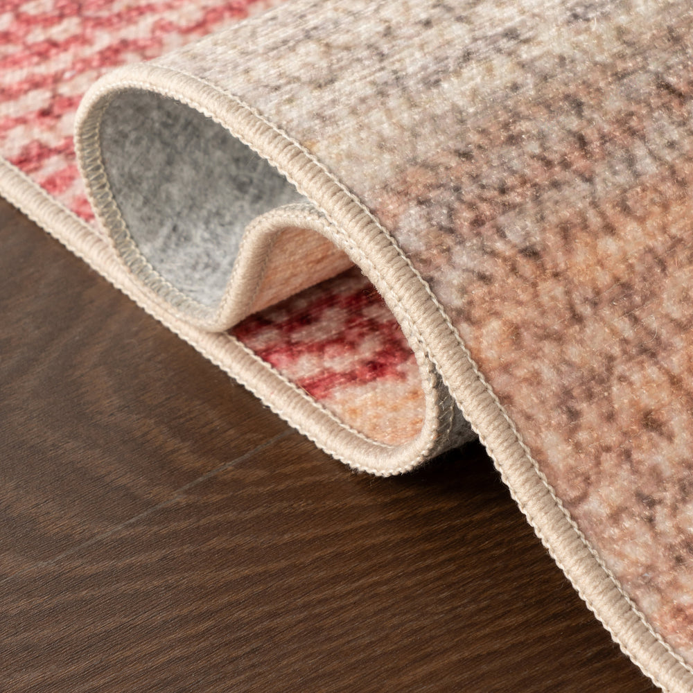 Noa Modern Striped Washable Rug | Multicolor