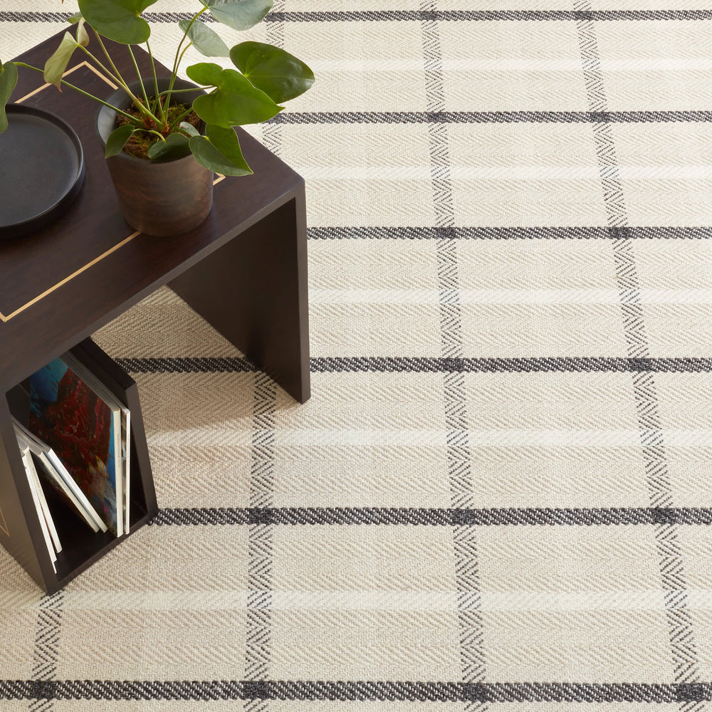 Jackson Woven Wool Custom Rug | Beige/Charcoal