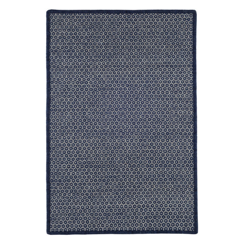 Honeycomb Handwoven Wool Custom Rug | Indigo/Grey