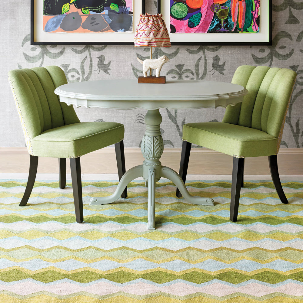 Safety Net Handwoven Indoor/Outdoor Rug | Green