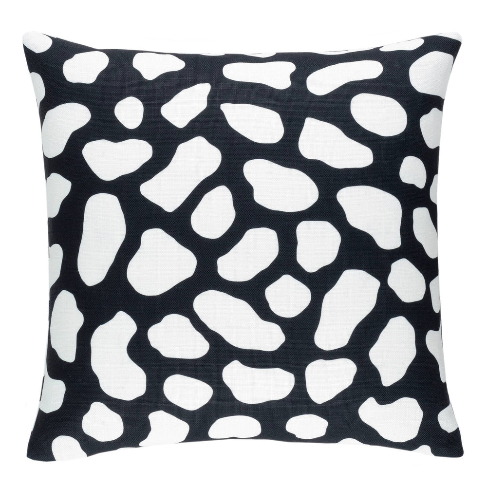 Pebbles Indoor/Outdoor Decorative Pillow Cover | Black