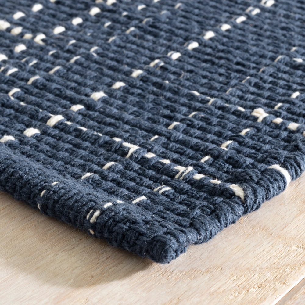 Bluffton Handwoven Cotton Rug | Navy