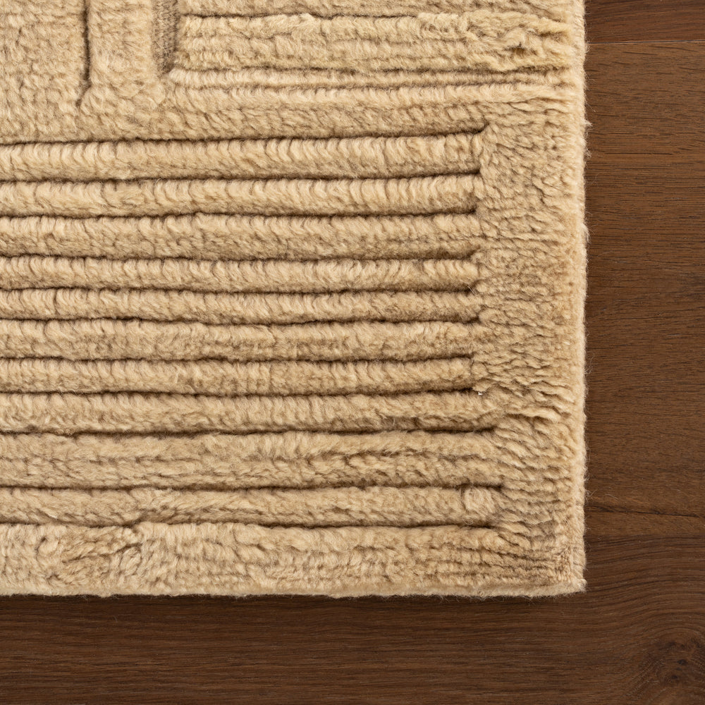 Slione Bohemian Striped Rug | Beige