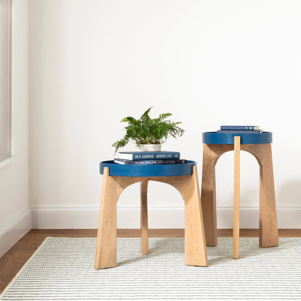 Lawrence Woven Wool Custom Rug | Denim