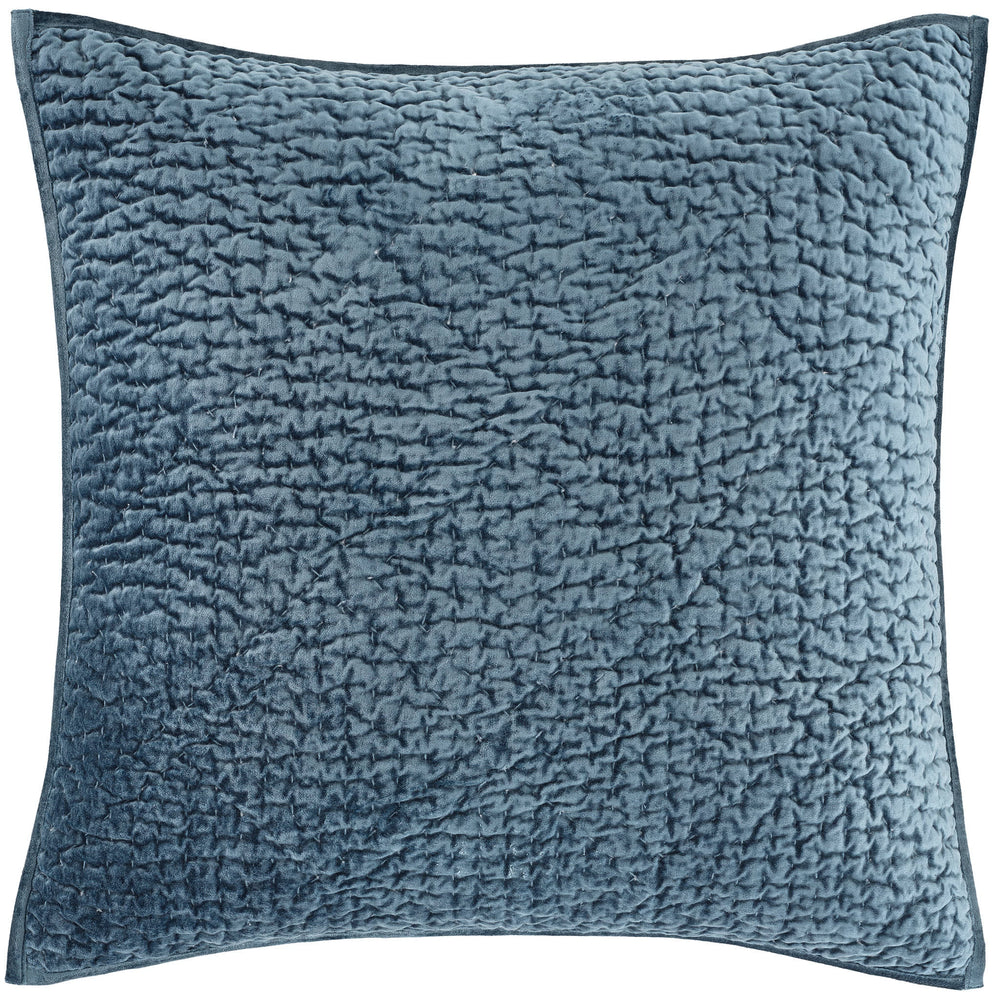 Parisienne Velvet Quilted Sham | Slate