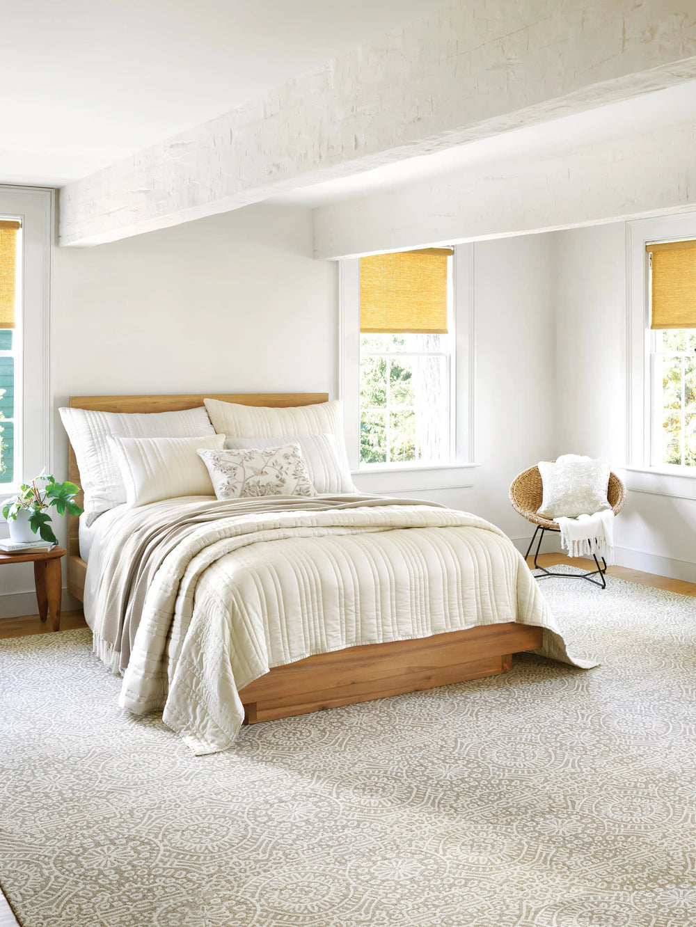 Temple Hand Micro Hooked Wool Rug | Taupe
