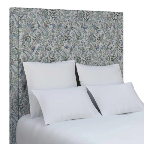 Stonington Tufted headboard | Ines Linen Blue
