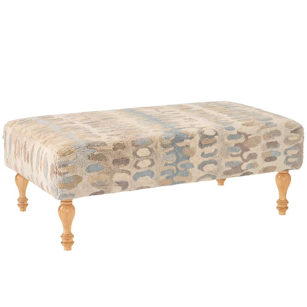 Paint Chip Rug Ottoman | Natural