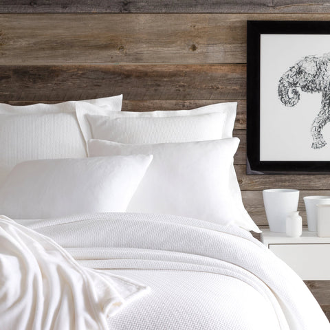 Interlaken Matelasse Sham | White