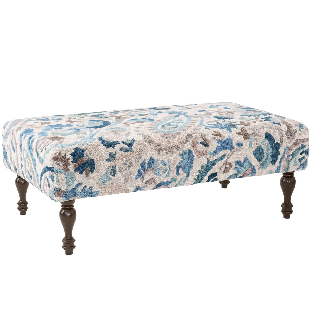 Ines Rug Ottoman | Blue