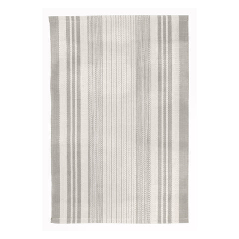 Quincy Stripe Handwoven Indoor/Outdoor Rug | Platinum
