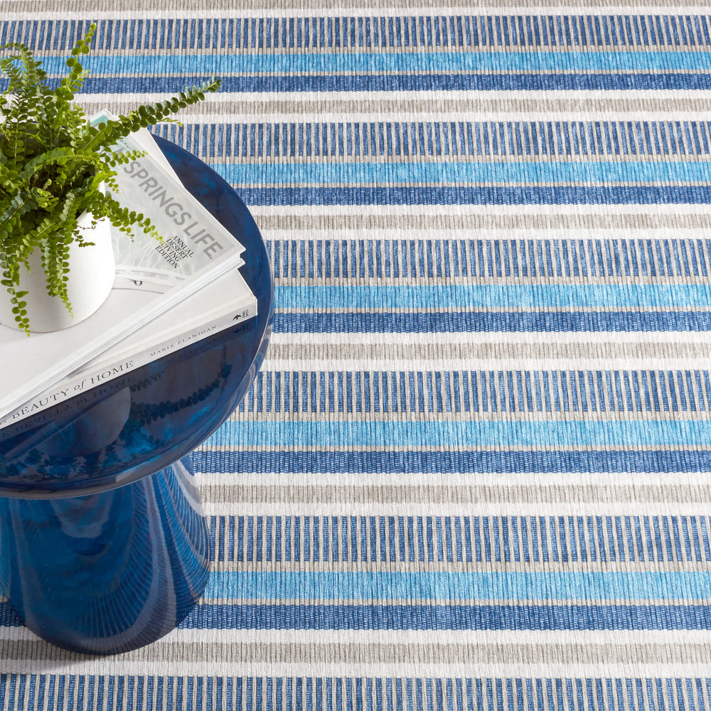Always Greener Machine Washable Rug | Blue/Grey