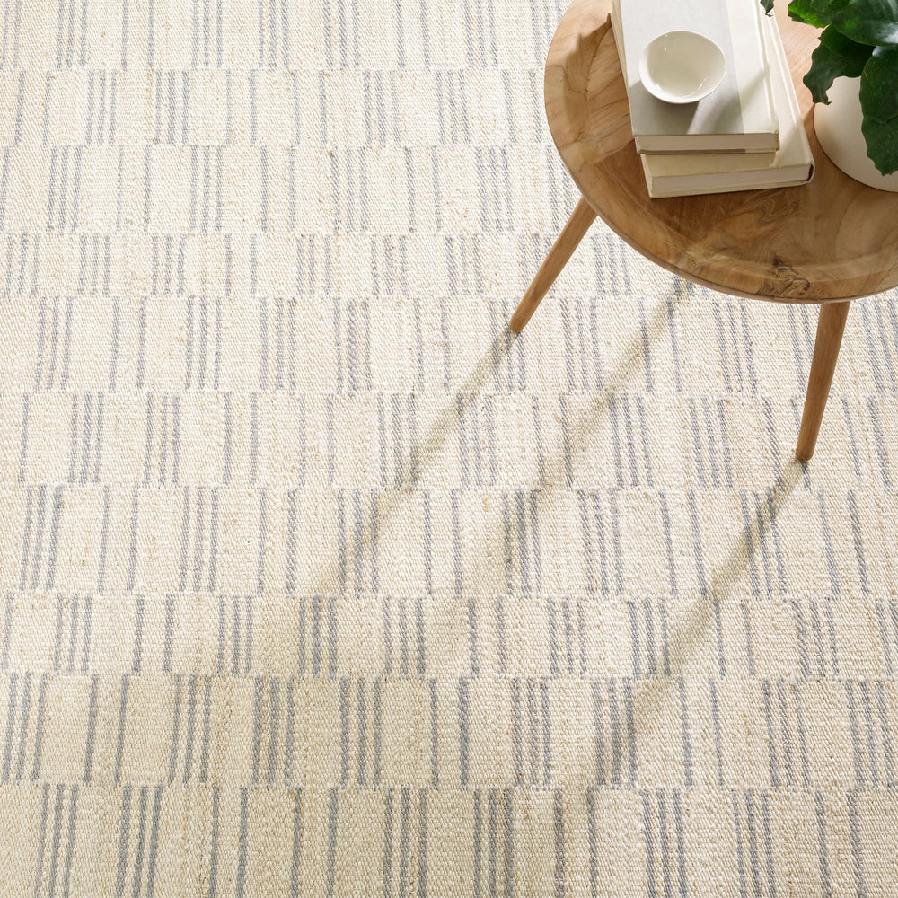 Leni Handwoven Jute Rug | Pewter Blue
