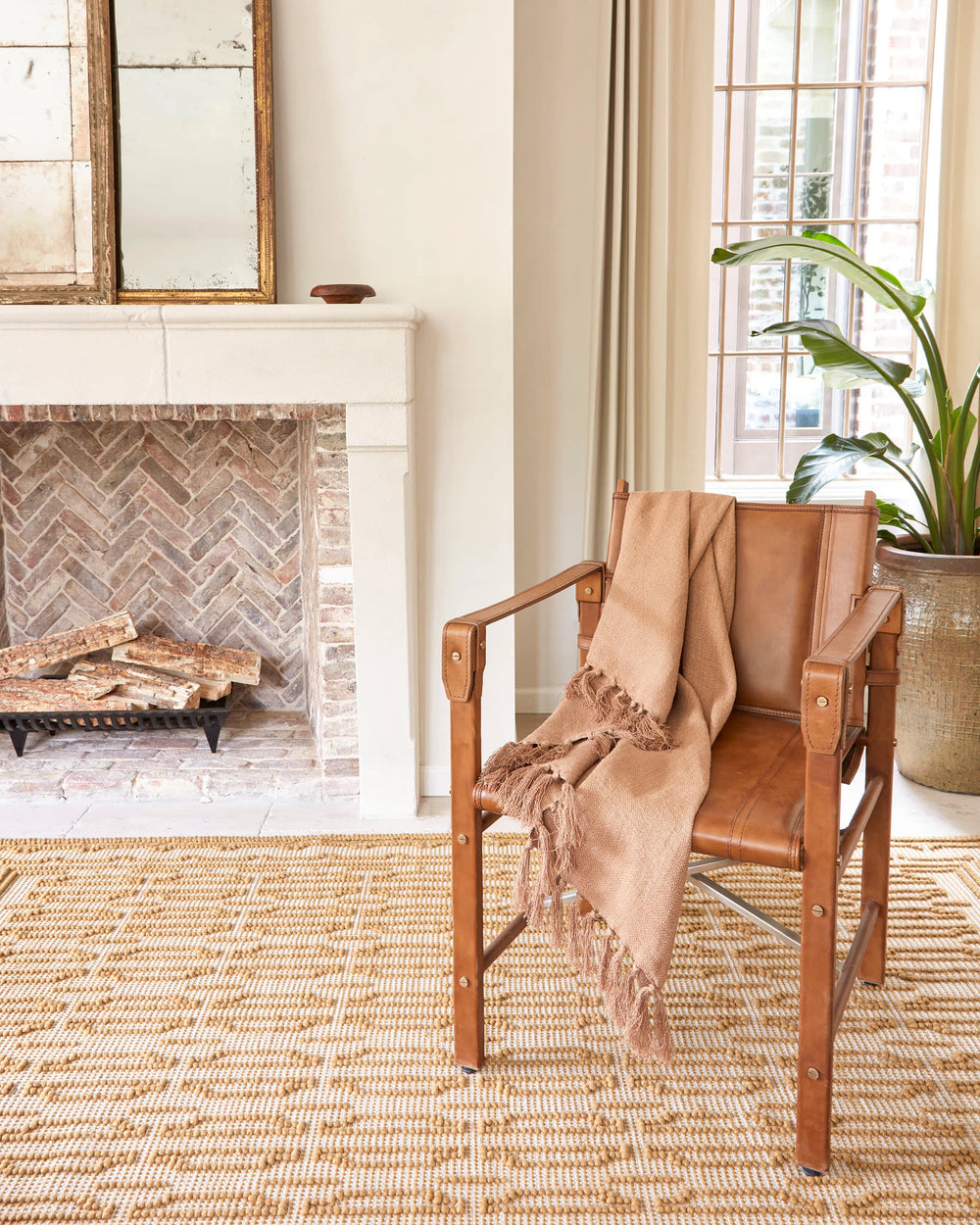 Campbell Handwoven Wool Rug | Sand